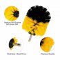 3Pcs Yellow Carpet Glass Tires Plastic Round Electric Scrubber Nylon Brush Drill