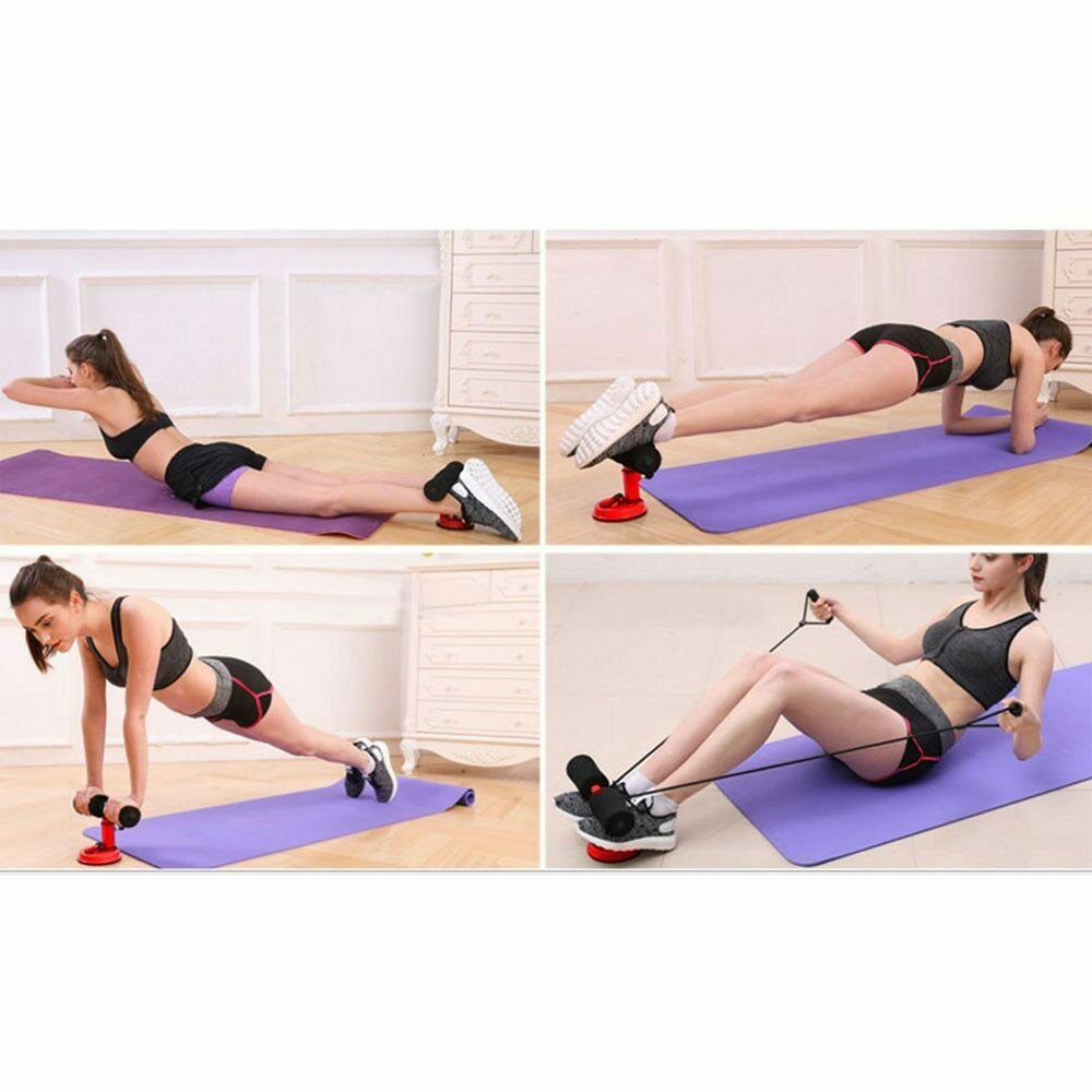 Home Gym Exercise Device Resistance Tube Workout Bench Fitness Sit Up Bends Bar
