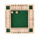 Board Game Shut The Box Dice 4 Sided 10 Number Wooden Flaps Dices Pub Bar Game