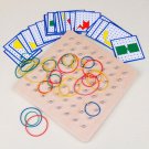 Montessori Baby Toys Cards Graphics Rubber Tie Nail Boards Education Preschool