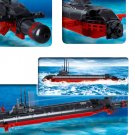 Army Warship Nuclear Submarine Military Underwater Building Blocks Kids Boat Toy