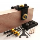 Drilling Guide Locator Puncher 3in1 Adjustable Doweling Woodworking Pocket Hole