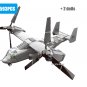 US Army V-22 Osprey Tiltrotor Aircraft Military Helicopter Plane Building Blocks