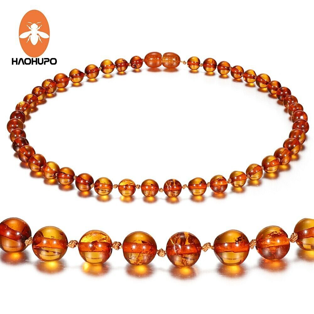 100% Genuine Natural Baltic Amber Polished Amber Baby Adult Necklace Handmade