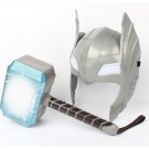 Child Cosplay LED Avengers Tor Sounding Helmet Quake Hammer Super Hero Costume