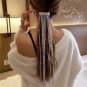 Crystal Shining Hair Ponytail Jewelry Full Rhinestone Women Hairpins Long Tassel