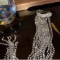 Crystal Shining Hair Ponytail Jewelry Full Rhinestone Women Hairpins Long Tassel