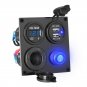 4 in 1 Panel 12V 4.2A Cigarette Lighter Socket Car Charger Voltmeter Dual USB