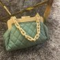 Luxury Stylish Modern Look Womens Shoulder Green Purple White Handbag with Chain