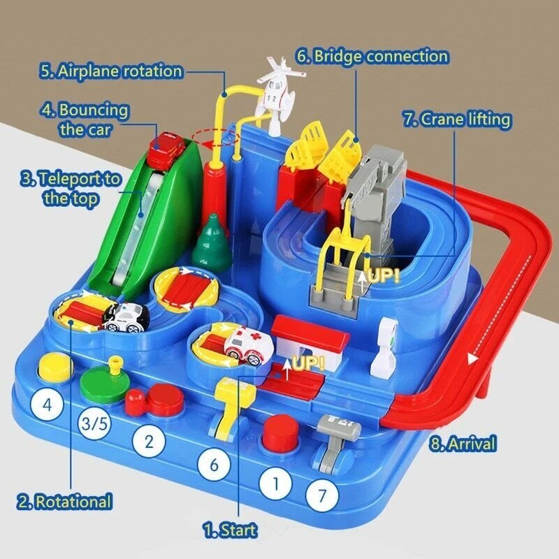 26x27x20cm ABS Plastic Infrastructure Car Roads Rails Toys Brain Table Kids Game