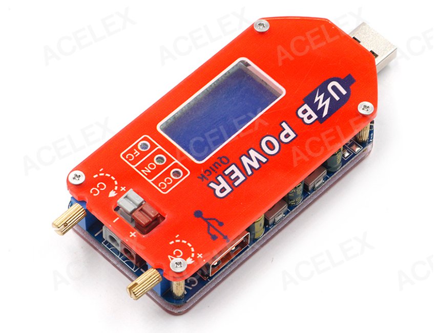 USB adjustable power module DC 1-30V 15W DP3A Digital display Quick Charge Power