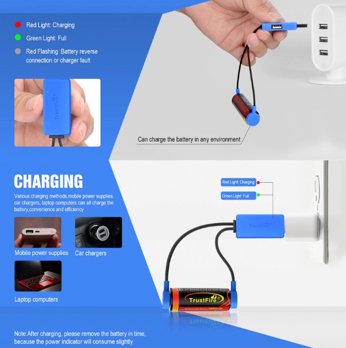 USB Magnetic Battery Charger Emergency Power Bank Smart Lithium Battery Charger