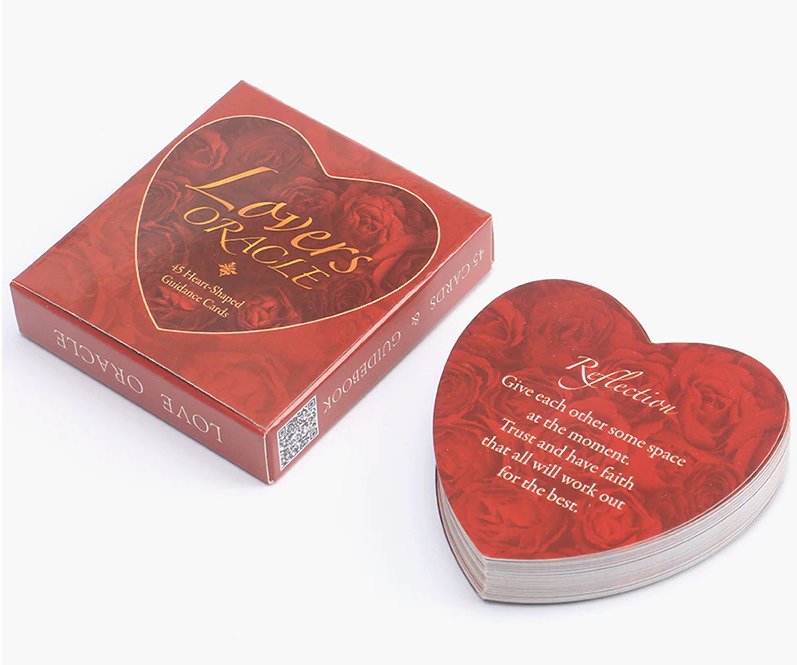 45 Heart-Shaped Guidance Cards Love Oracle English Board Game Educational Toys