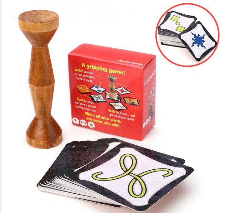 Totem Express English Board Game a Gripping Game Fun 80 Cards Jungle Token Play
