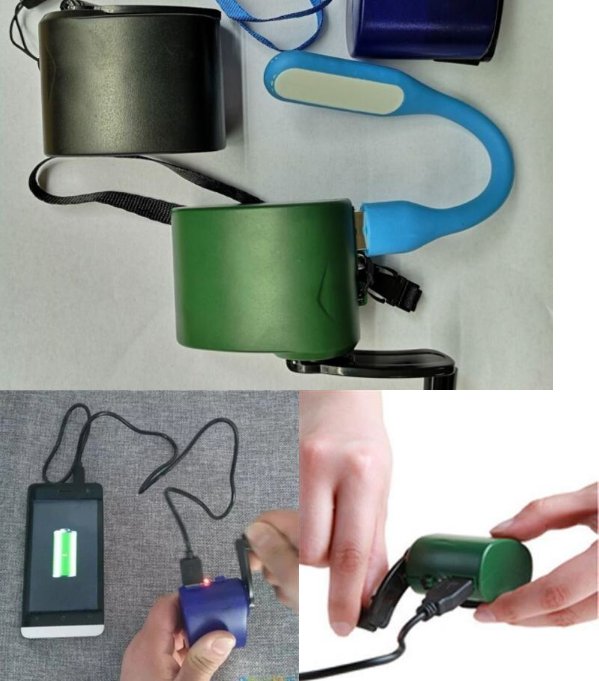 Emergency Handcrank Mobile Phone Highpower Charger Manual Generator DC5.5V 600MA