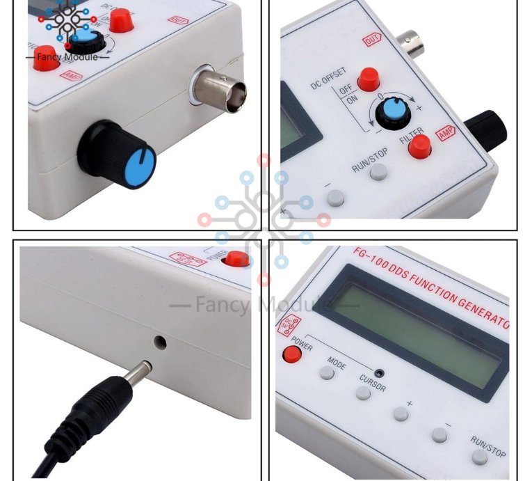Function Signal Generator FG-100 DDS Frequency Counter 1-500KHz Signal Waveform