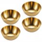 4pcs Modern Home Decor Golden Sauce Dish Appetizer Serving Tray Dish Plates Bowl