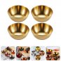 4pcs Modern Home Decor Golden Sauce Dish Appetizer Serving Tray Dish Plates Bowl