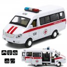 Metal Model Ambulance Waggon Car Kids Toy Truck Pull Back Model with LED Sound