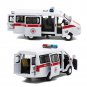 Metal Model Ambulance Waggon Car Kids Toy Truck Pull Back Model with LED Sound