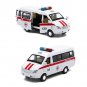 Metal Model Ambulance Waggon Car Kids Toy Truck Pull Back Model with LED Sound