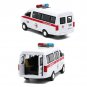 Metal Model Ambulance Waggon Car Kids Toy Truck Pull Back Model with LED Sound