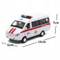 Metal Model Ambulance Waggon Car Kids Toy Truck Pull Back Model with LED Sound