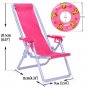 4pcs Barbie Doll Accessories Blue Swimwear Bikini Beach Chair Lifebuoy Slippers