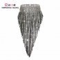 Women Shiny Full Rhinestone Long Chain Choker Necklace V shape V type Jewelry