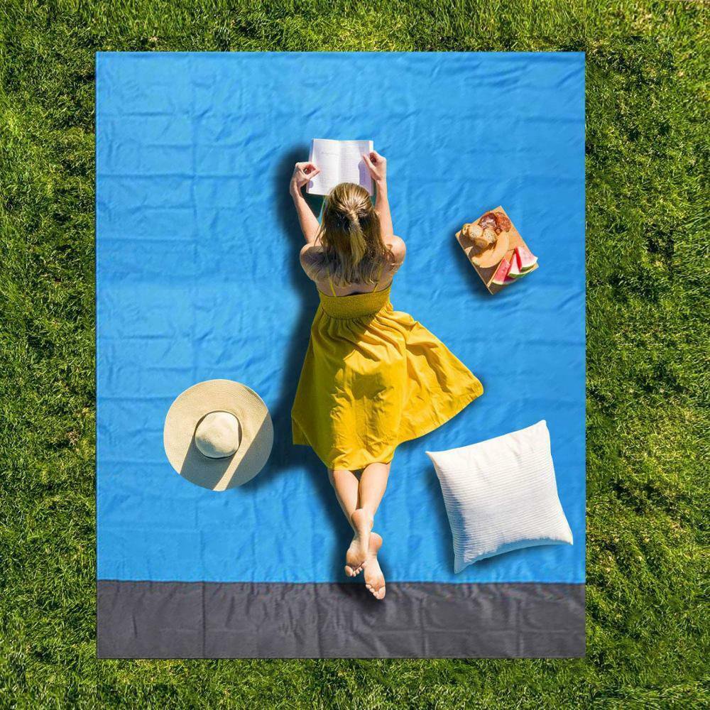 2x2.1M Waterproof Beach Mat Blanket Camping Ground Mat Portable Picnic Mattress