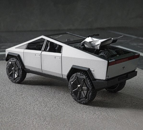 Tesla Cybertruck Pickup 1:24 Modern Future Off-road Vehicle Car Model Metal Toy