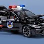 Police Black Car Model Collection Sound & Light Bmw M8 MH8 Alloy Car 1:24 Model