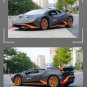 Gray Racing Car HURACAN STO Alloy Metal Sports Car Model 1:24 Kids Vehicle Toy