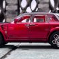 Red Luxy Car Model Rolls Royce Cullinan Masory SUV Alloy Vehicle 1:24 Kids Toy