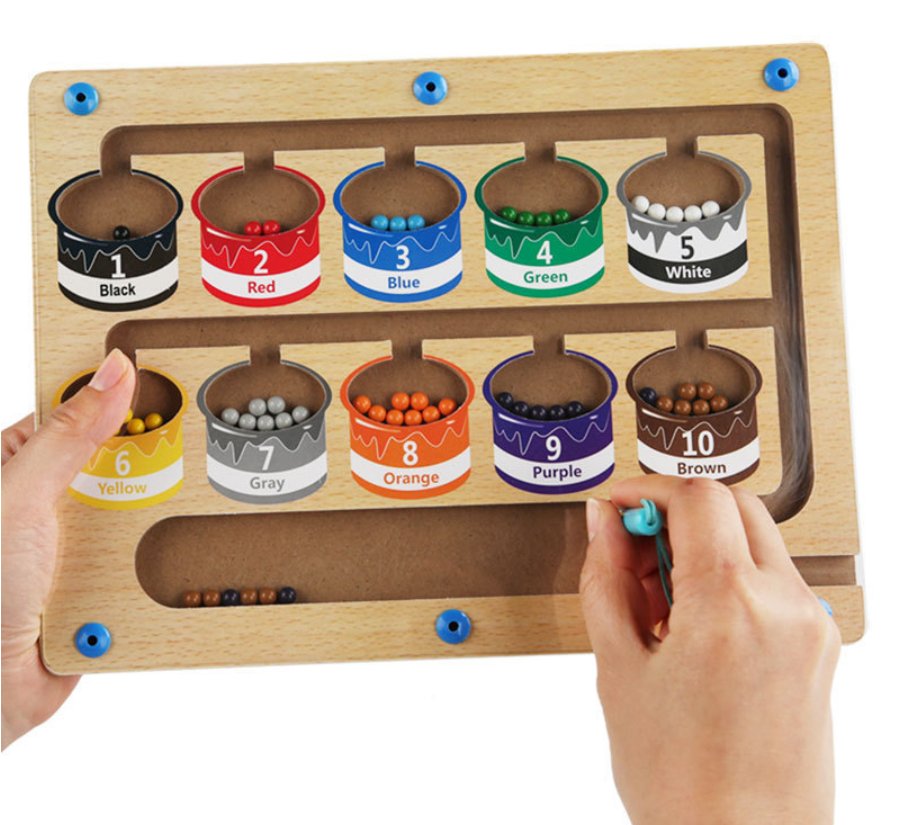 Toddlers Education Wooden Magnet Puzzle Board Game Magnetic Color Kids Toy