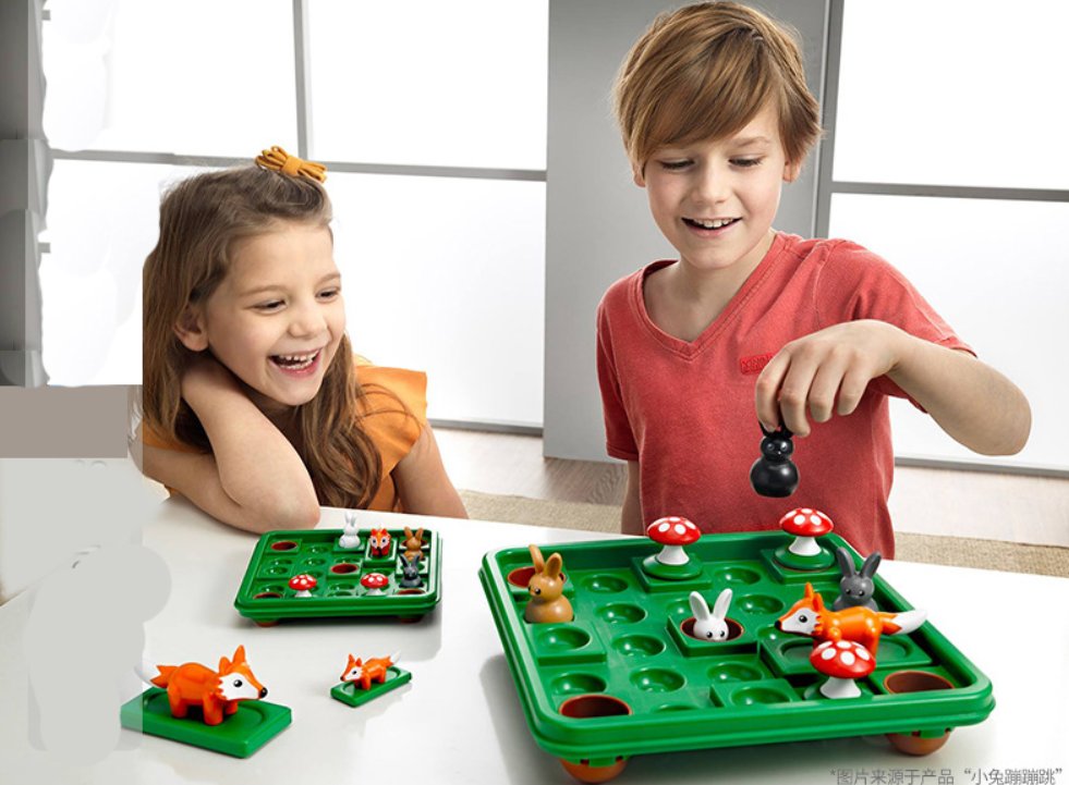Leaping Rabbit Jump in Cognitive Skill-Building Travel Puzzle Age 7 Kids Game
