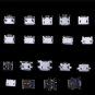 240 Pcs 24 Models Female Micro USB Connectors Mini Usb MP3 Soldering Connectors