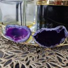 2Pcs Purple Agata Stone Magnets Agate Slice Fridge Gemstone Refrigerator Crystal