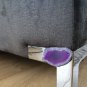 2Pcs Purple Agata Stone Magnets Agate Slice Fridge Gemstone Refrigerator Crystal