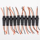 10pcs 2 Pin Way Car Moto Electrical Connector Adapter Waterproof Plug W/Wire AWG