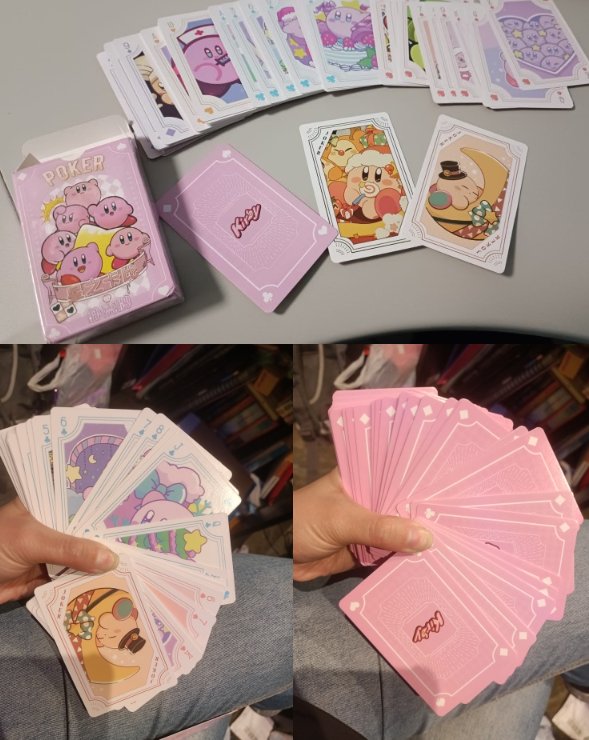 54Pcs Kirbys Poker Game Animation Cartoon Playing Cards Kids Collection Card Toy