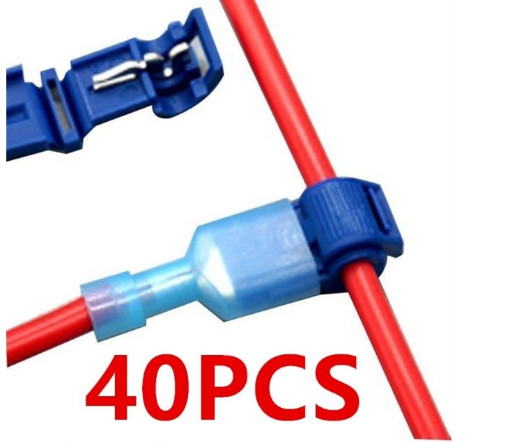 40Pcs 20Sets Wire Terminals Crimp Electrical Cable Connectors Snap Splice Lock