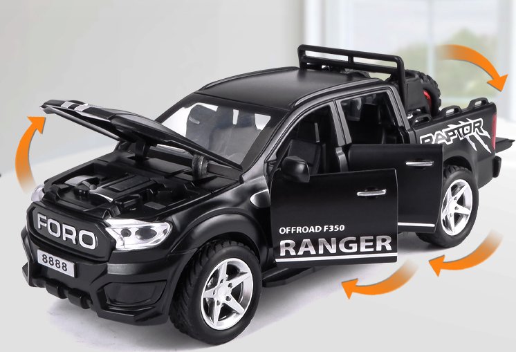 Off-Road Vehicle 1:32 Ford Raptor F350 Pickup Car Carry Tires Car Kids Model Toy