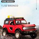 Red Metal Offroad Vehicle 1:32 Ford Bronco Lima Car Model Sound Light Kids Toy