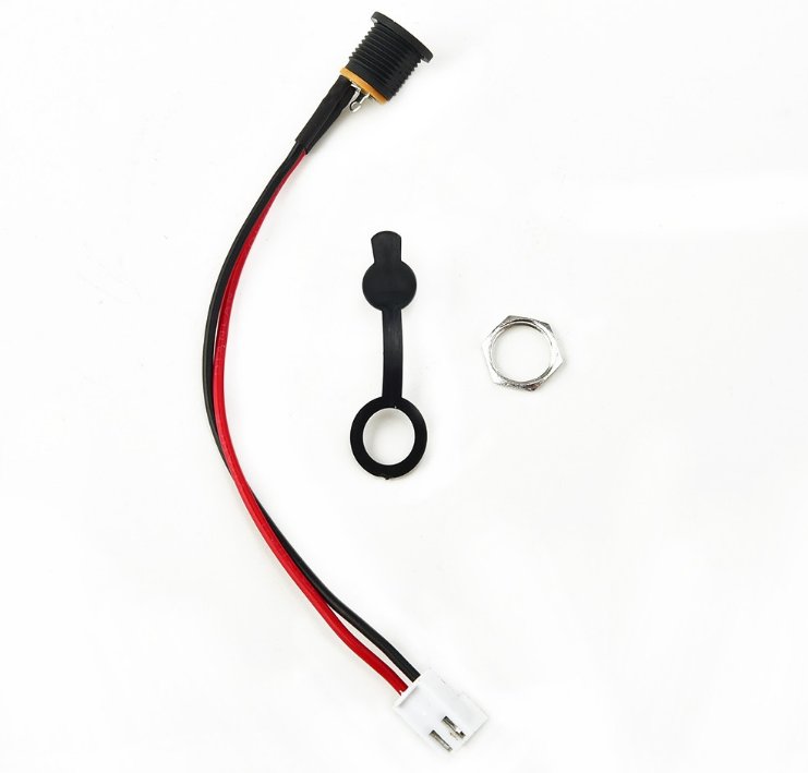 DC5.5x2.1mm Power Charger T-head Plug Electric Scooter Charging Port Round Hole
