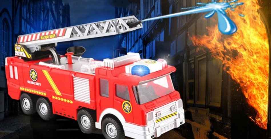Fireman Fire Truck Firefighter Spray Water Car Music Light Kids Toy Vehicle Car