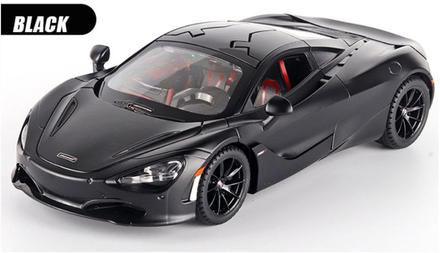 Black McLaren Metal Vehicle Car Model 1/24 Alloy Luxury Sports Car Model Kid Toy