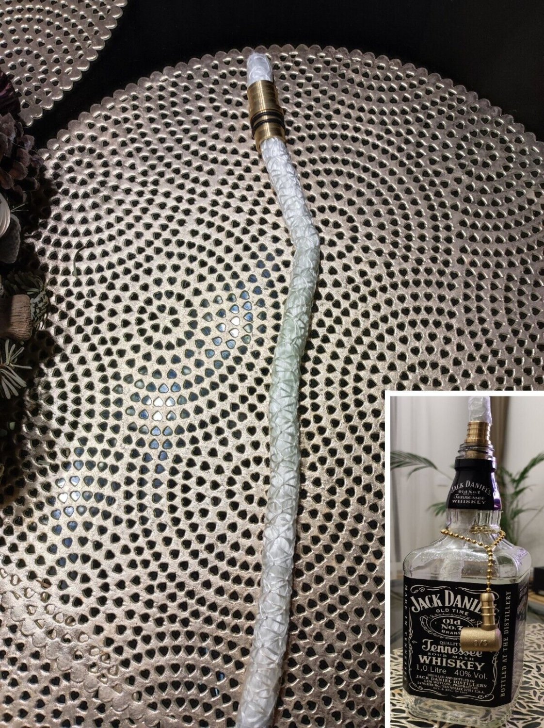 Long Life Wicks Holder Torch Oil Lamp Making Accessory 13.7 Inch Wine Bottle Oil