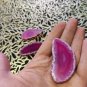 3PCS Agate Stone Slice Refrigerator Pink Magnet Crystal Decor Colorfull Gemstone