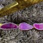 3PCS Agate Stone Slice Refrigerator Pink Magnet Crystal Decor Colorfull Gemstone